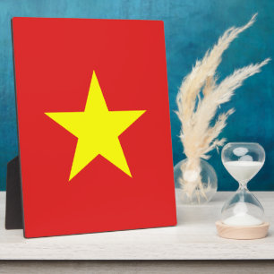 Placa Expositora Estrella amarilla de la bandera de Vietnam