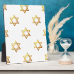 Placa Expositora Estrella de David<br><div class="desc">Estrella de David - Disponible en azul u oro.

Puede agregar sus propias palabras,  imágenes y/o cambiar el color de fondo usando las grandes herramientas de personalización de Zazzle.   Esta imagen está disponible en docenas de otros productos también.</div>