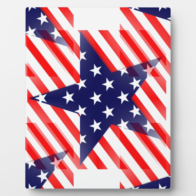 Placa Expositora estrella de estados unidos (Frente)