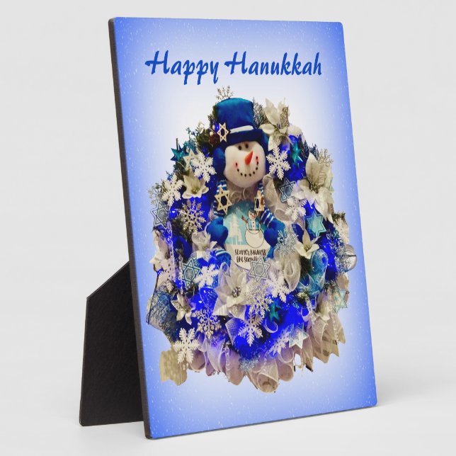 Placa Expositora Estrella Hanukkah moderna de David Snowman Wreath (Lado)