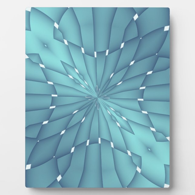 Placa Expositora Estrella metálica azul y turquesa (Frente)