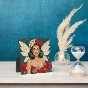 Placa Expositora Estrella Pin-Up Tropical Retro de Navidad de los 5