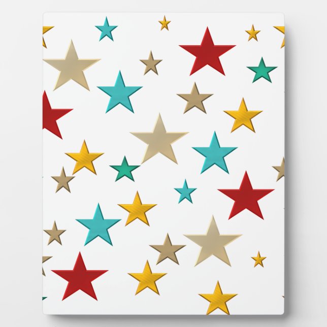 Placa Expositora Estrellas divertidas y coloridas (Frente)