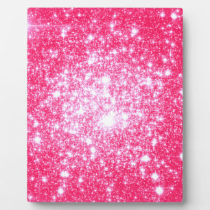 Placa Expositora Estrellas rosa brillantes