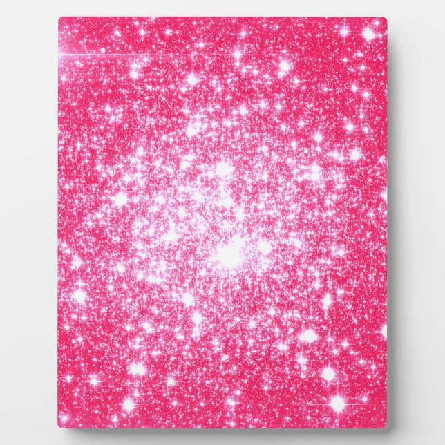Placa Expositora Estrellas rosa brillantes (Frente)