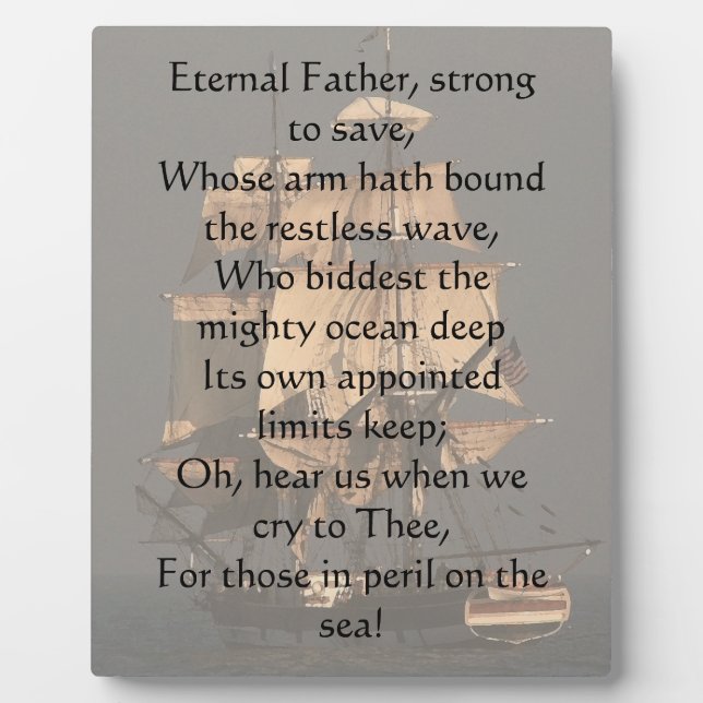 Placa Expositora Eternal Father Strong to Save Plaque (Frente)
