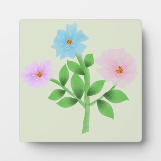 Placa Expositora Ethereal Watercolor Wildflower Bouquet - Pastel Fl (Frente)