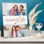 Placa Expositora Etiqueta Naranja quemada Momlife 2 Personalizado d<br><div class="desc">Añada un toque cálido y rústico a su espacio con la etiqueta Naranja quemada Momlife 2 Photos Personalizado Plaque. Con la popular leyenda "Momlife" en tipografía audaz contra un rico fondo naranja quemado, esta placa incluye dos franjas fotográficas de personalizable para mostrar tus recuerdos favoritos. Una perfecta mezcla de estilo...</div>