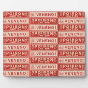 Placa Expositora Etiquetas de veneno ventilado