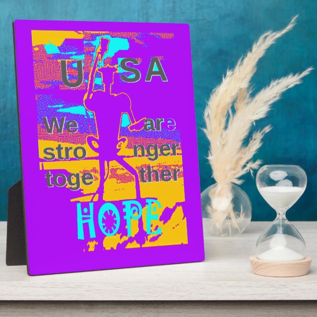 Placa Expositora EUA Hope: Estamos más fuertes juntos (Lado)