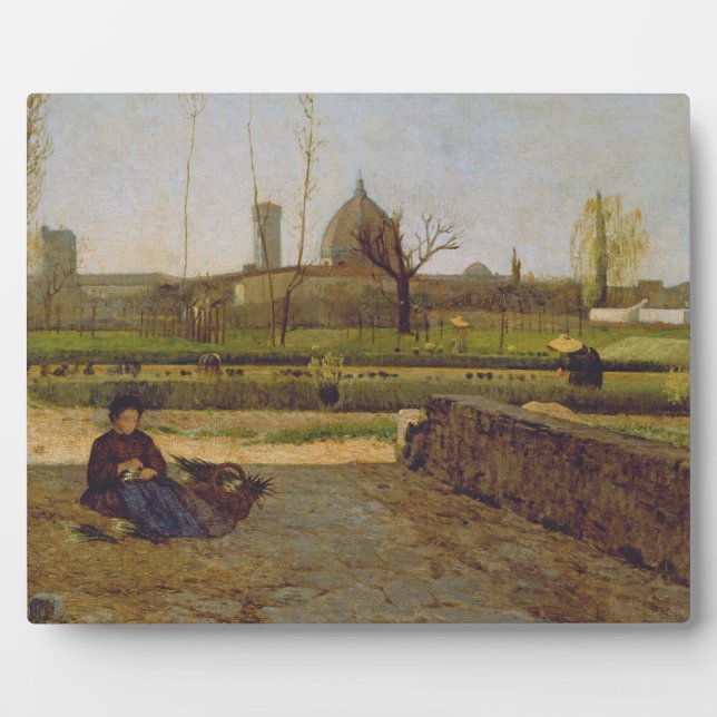 Placa Expositora Everyday Scene, cerca de Florencia, c.1865 (Frente)