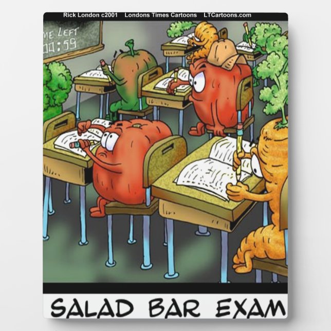 Placa Expositora Examen Divertido de Barra de Ensaladas (Frente)