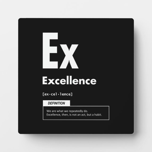 Placa Expositora Excelencia - Elemento De Éxito - Motivación (Frente)