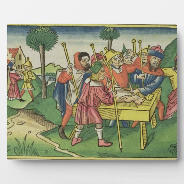 Placa Expositora Éxodo 12 La primera Pascua, desde el 'Nuremberg (Frente)