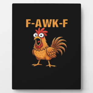 Placa Expositora F-Awk-F Pollo F-Caw-F Gallo Divertido Humor Meme