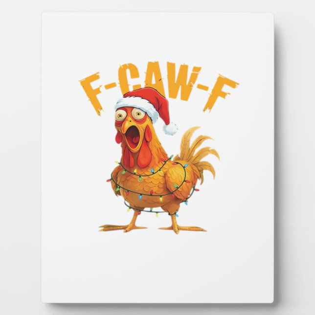 Placa Expositora F-Caw-F Christmas Funny Chicken Christmas Essentia (Frente)