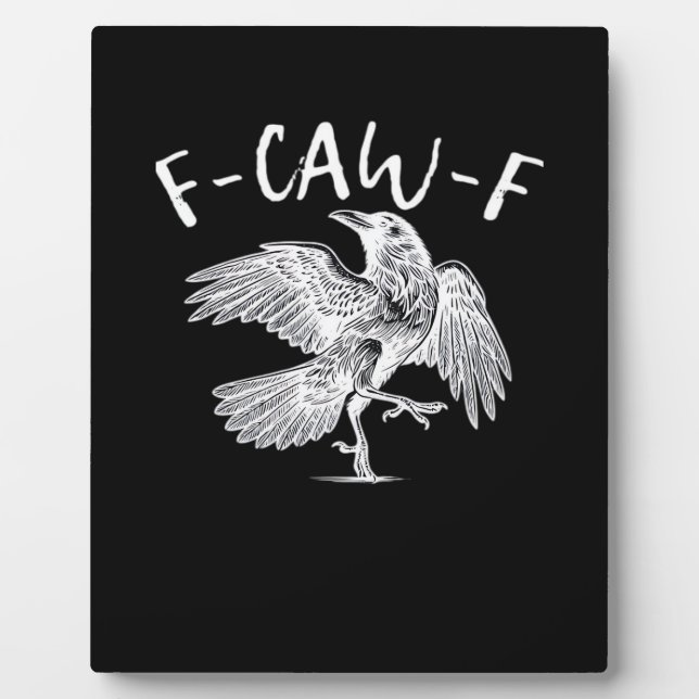 Placa Expositora F-Caw-F Clásico Cuervo Retro (Frente)