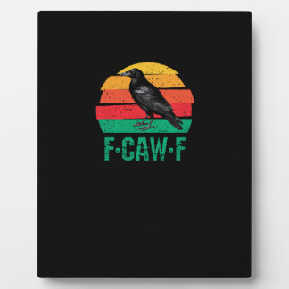 Placa Expositora F-Caw-F Crow Bird Retro Sunset Vintage F-Caw-F Tri