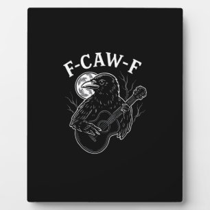 Placa Expositora F Caw F Cuervo de Guitarra Divertido Estilo Vintag