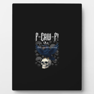Placa Expositora F-Caw-F Cuervo Gráfico Creativo Casual