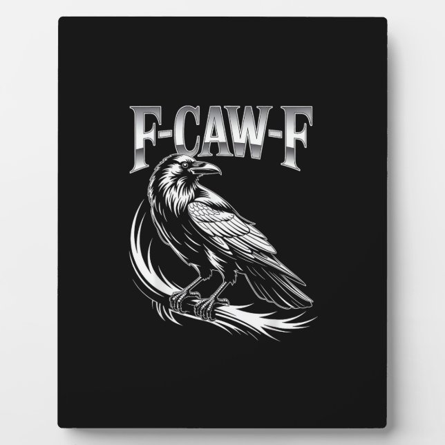 Placa Expositora F-Caw-F Cuervo Mujer Casual Con Estilo (Frente)