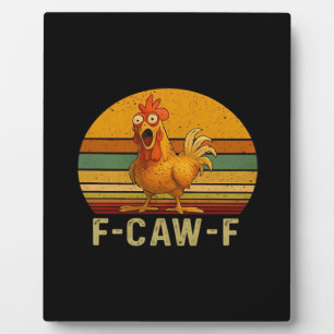 Placa Expositora F-Caw-F Pollo Gráfico Vintage Esencial