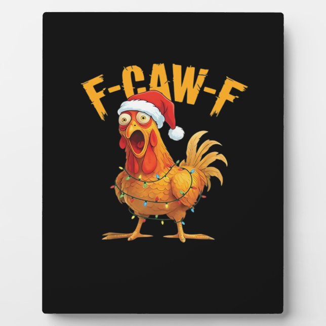 Placa Expositora F-Caw-F Pollo Navidad Esencial (Frente)