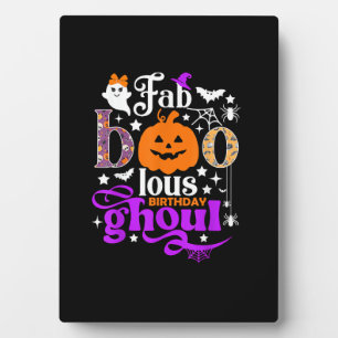 Placa Expositora Fabólico cumpleaños Ghoul Shirt Funny Boo Pumpkin 