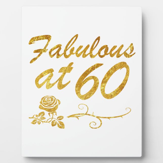 Placa Expositora Fabuloso a los 60 años (Frente)