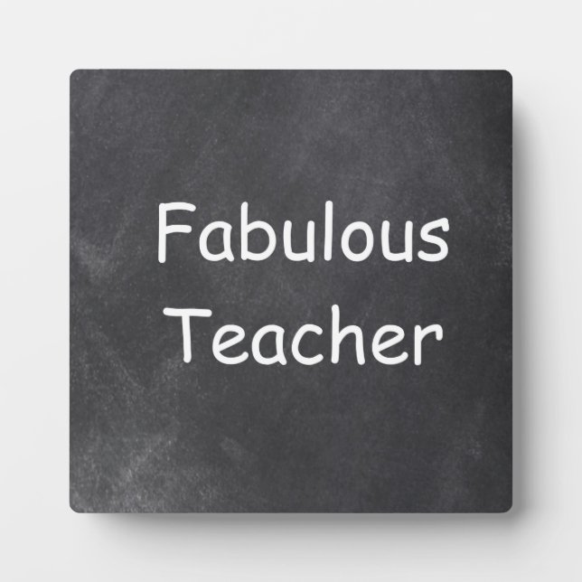 Placa Expositora Fabuloso Teacher Chalkboard Design Gift Idea (Frente)