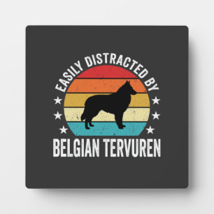 Placa Expositora Fácilmente Distraído Por Perro Tervuren Belga