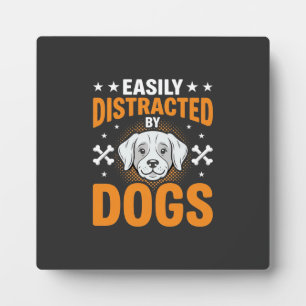 Placa Expositora Fácilmente Distraído Por Perros
