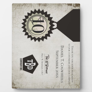 Placa Expositora Falso regalo de aniversario de empleado de piedra