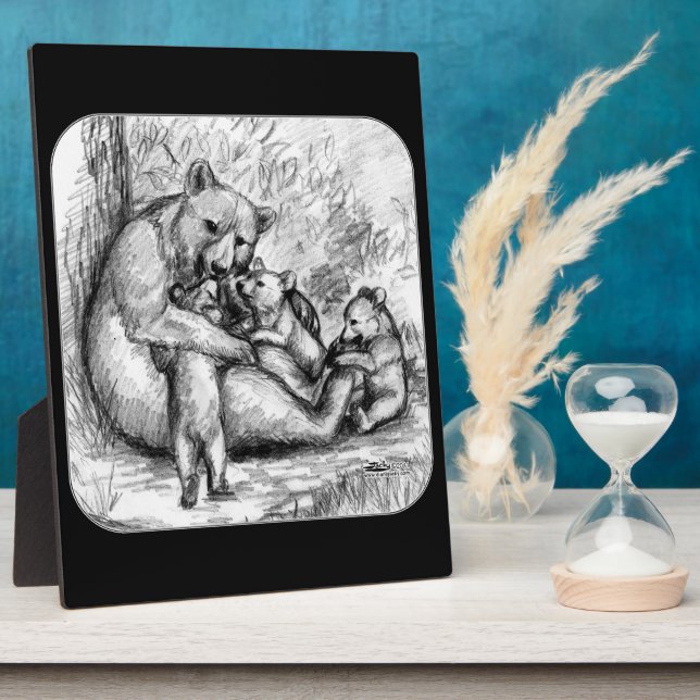 Placa Expositora Familia De Oso (Lado)