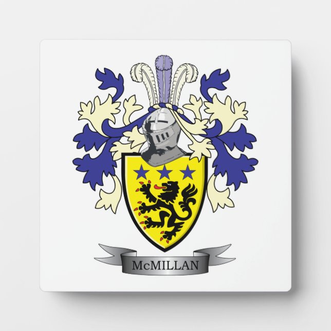 Placa Expositora Familia McMillan Crest Coat of Arms (Frente)