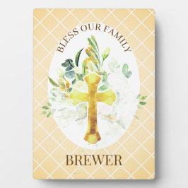 Placa Expositora Family Blessing Christian Gift Plaque