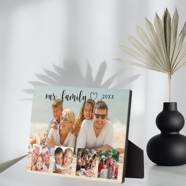 Placa Expositora Family photo collage love heart script (Subido por el creador)