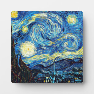 Placa Expositora Famoso cuadro de Van Gogh, Noche Starry