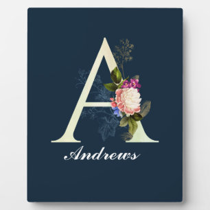 Placa Expositora Fancy Floral Monograma A II