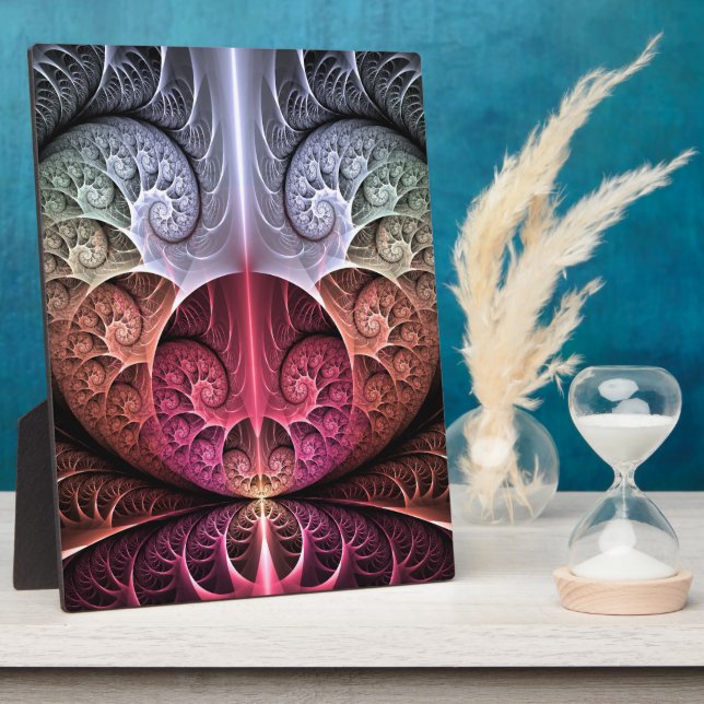 Placa Expositora Fantasía irreal abstracta arte fractal (Lado)