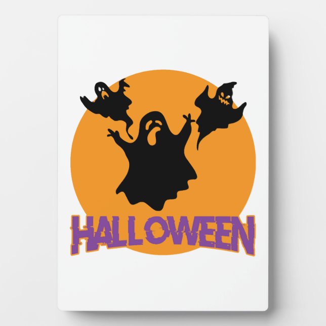 Placa Expositora fantasma de Halloween (Frente)