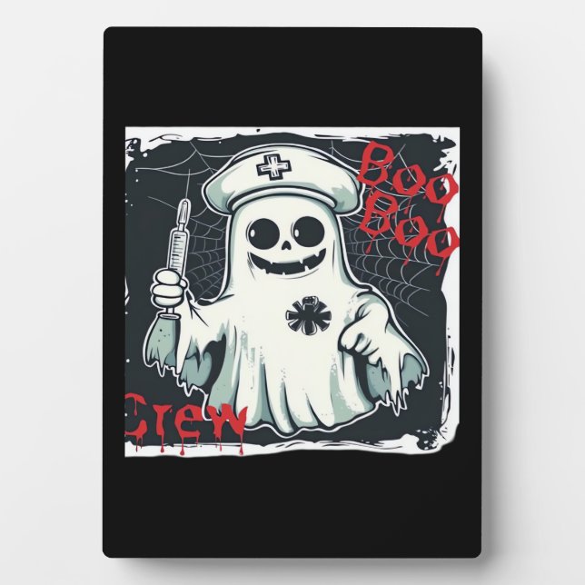 Placa Expositora Fantasma enfermera Ghost Haunted Hospital Crew Gho (Frente)