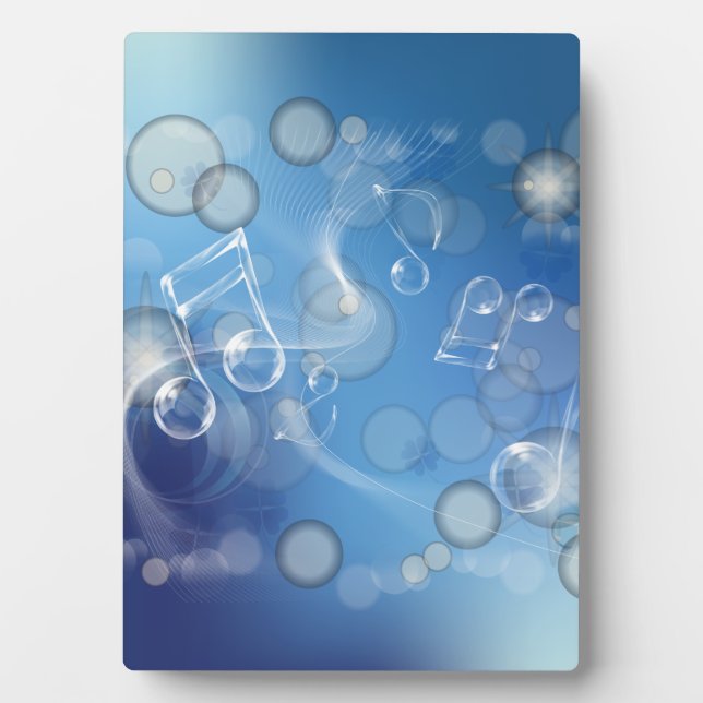 Placa Expositora Fantasy Glass Music Notes (Frente)