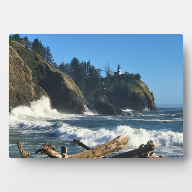 Placa Expositora Faro de Cape Disappointment, Washington (Frente)