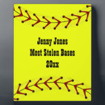 Placa Expositora Fastpitch Softball Plaque<br><div class="desc">Personalizar esta plaza de softball de paso rápido para reconocer o galardonar a un jugador o equipo por un rendimiento excepcional.</div>