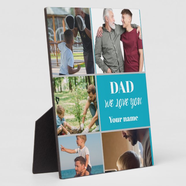 Placa Expositora Father’s Day Gift for Dad | Custom Photo & Name (Lado)