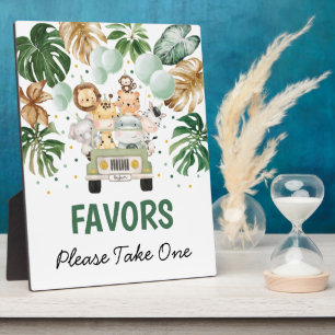 Placa Expositora Favorece el Rótulo de los animales safari tropical