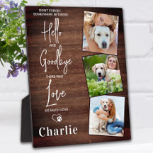 Favorita Rústica Hola Personalizado Memorial Perro