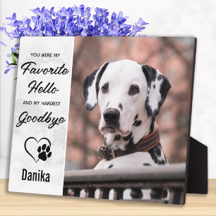 Placa Expositora Favorito Hola Adiós Más Difícil Mascota Foto Memor