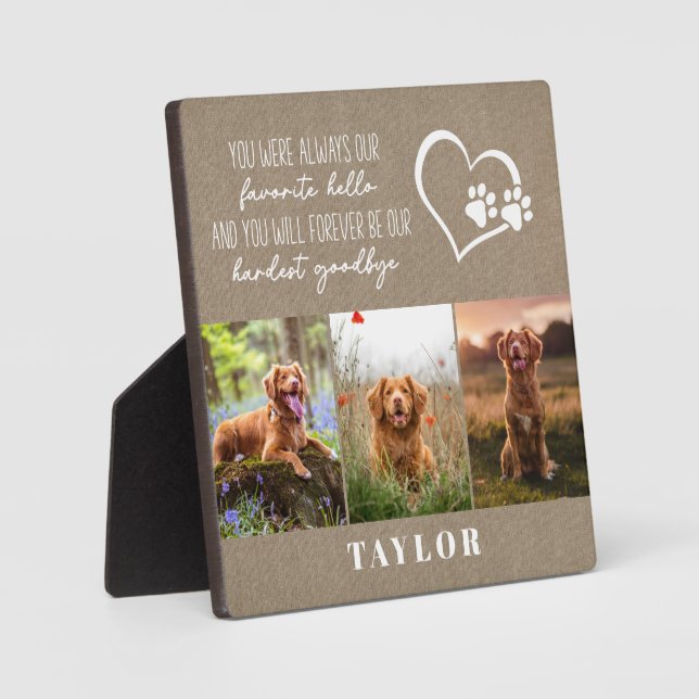 Placa Expositora Favorito Hola Adiós más difícil Memorial de mascot (Anverso)